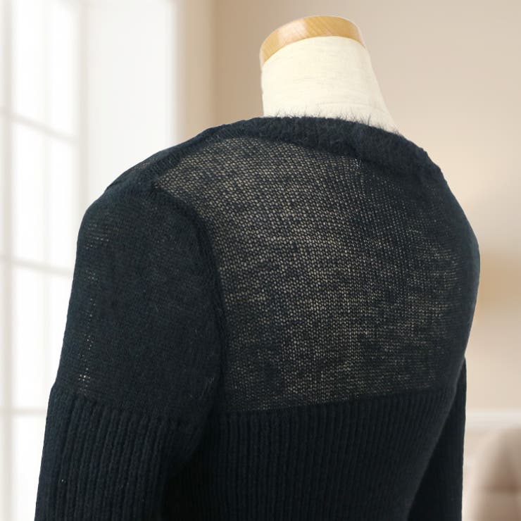 【17457】シアー切り替えニットワンピース	 | SneepDip | 詳細画像6 