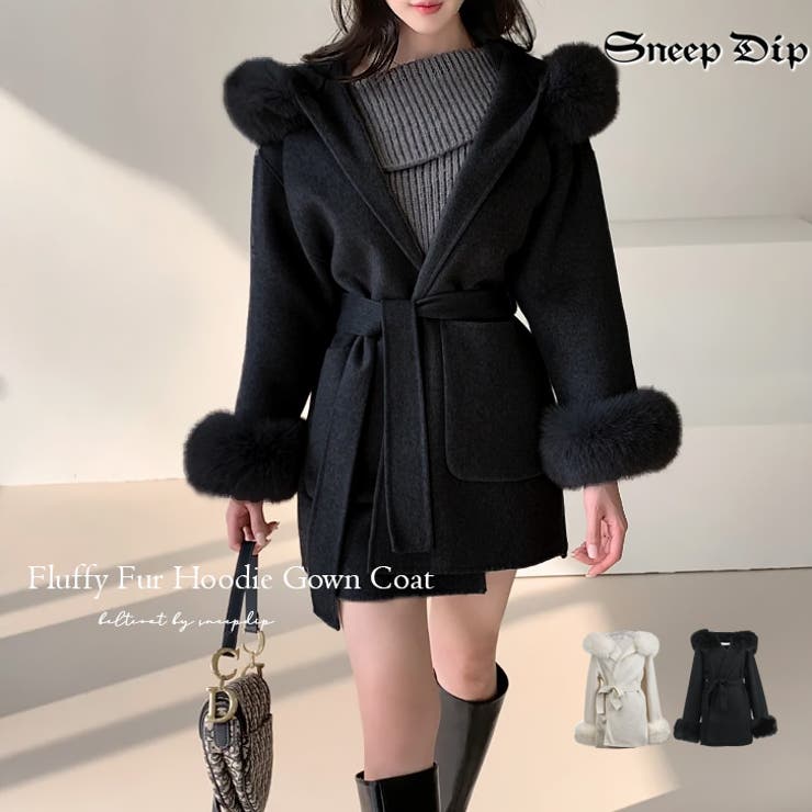 Jewel changs 新品ファーポケットフーデットコート Jewel Changesコートファー