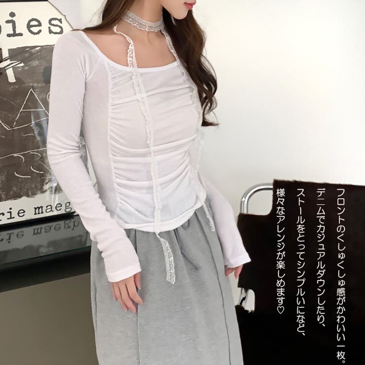 【17492】 レースストールシャーリングトップス	 | SneepDip | 詳細画像3 