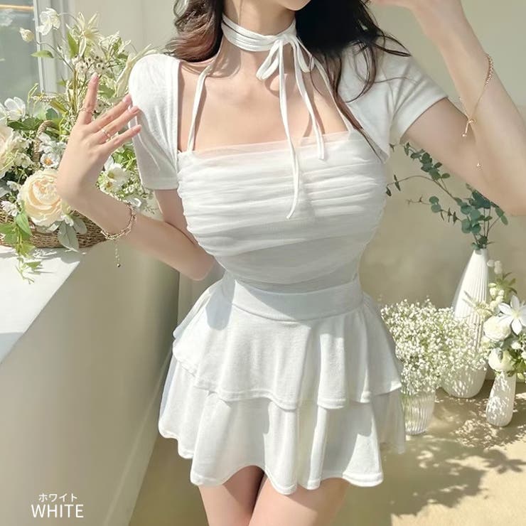 【17494】ホルターネックトップス＆ミニスカート	 | SneepDip | 詳細画像2 