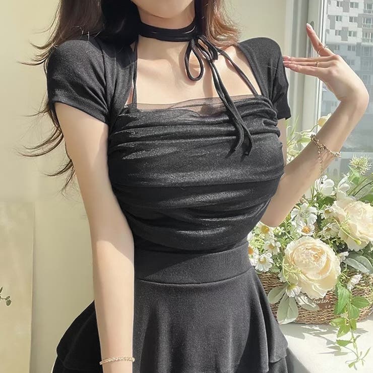 【17494】ホルターネックトップス＆ミニスカート	 | SneepDip | 詳細画像8 