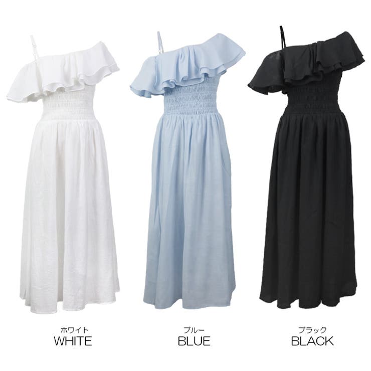 【17500】 シャーリングワンショルロングワンピース	 | SneepDip | 詳細画像11 