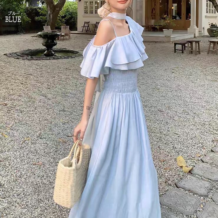 S.F sukoshifushigi21SSロングシャーリングワンピース 【公式通販】