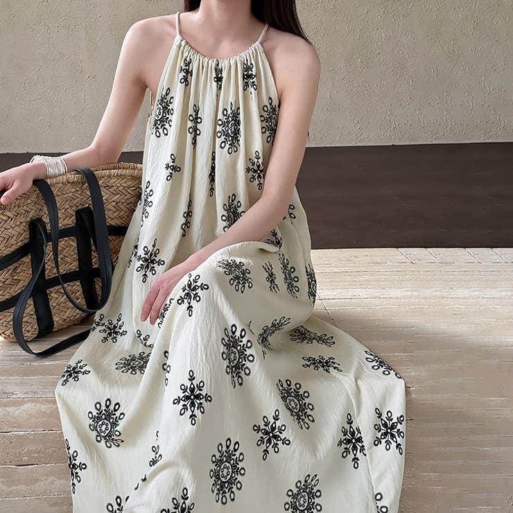 アイボリー | 【17503】エスニックロングワンピース | SneepDip