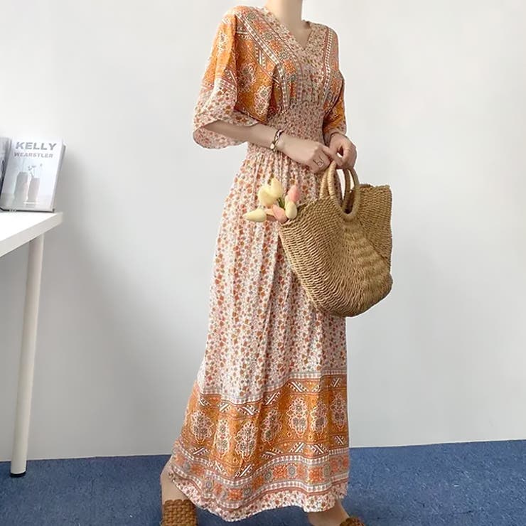 【17510】オリエンタルフラワーワンピース	 | SneepDip | 詳細画像2 