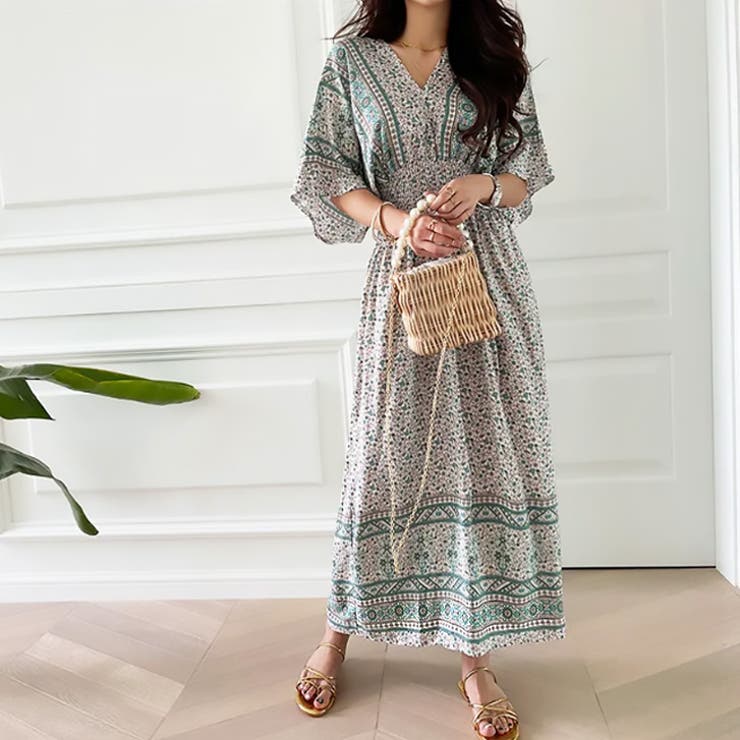 【17510】オリエンタルフラワーワンピース	 | SneepDip | 詳細画像3 