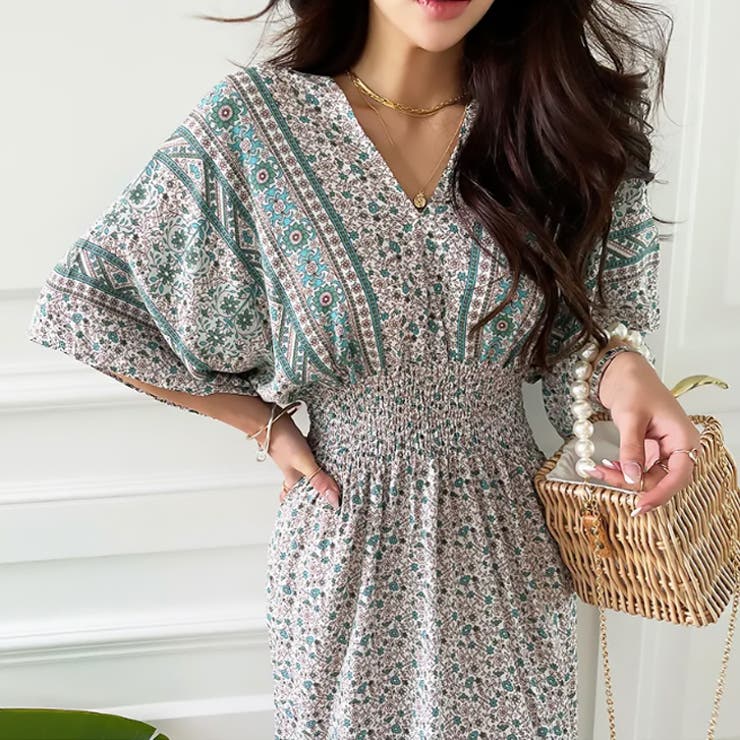 【17510】オリエンタルフラワーワンピース	 | SneepDip | 詳細画像4 