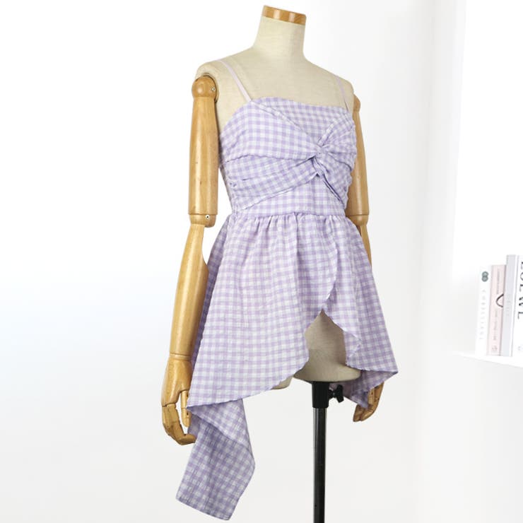 【17520】アンバランスチェックキャミソール	 | SneepDip | 詳細画像5 