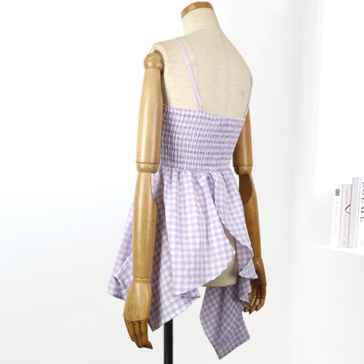 【17520】アンバランスチェックキャミソール	 | SneepDip | 詳細画像6 