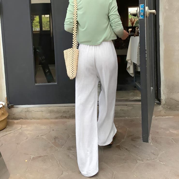 【17522】リネン風ワイドパンツ	 | SneepDip | 詳細画像3 