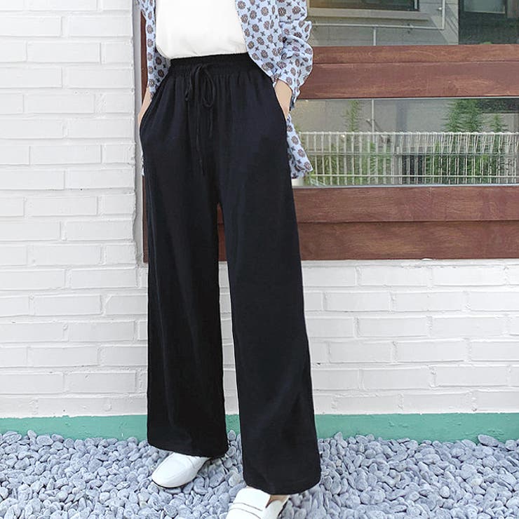 【17522】リネン風ワイドパンツ	 | SneepDip | 詳細画像5 