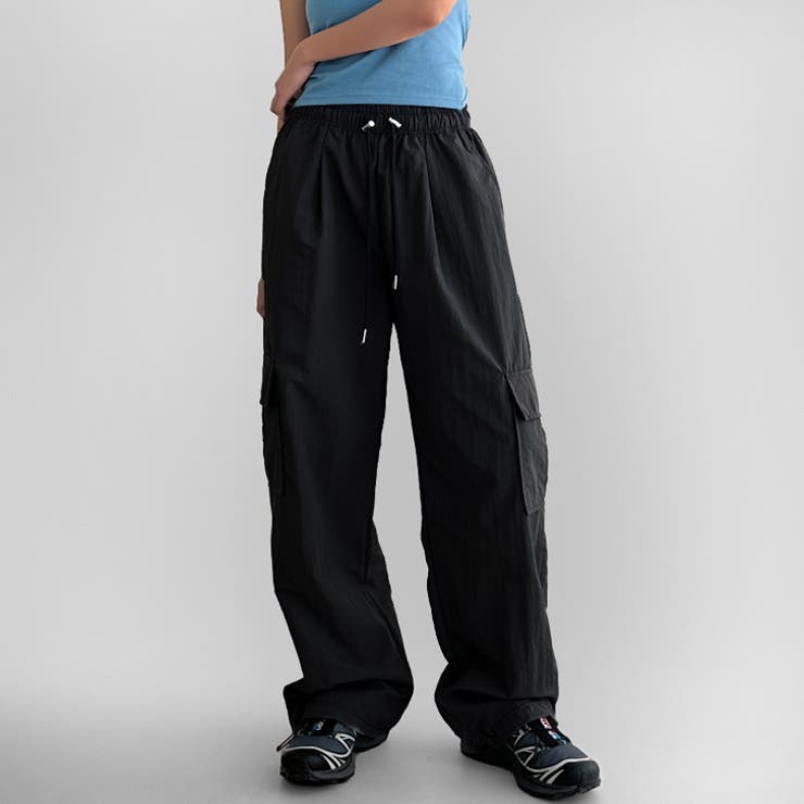 ブラック | 【17529】ドロストカーゴパンツ	 | SneepDip