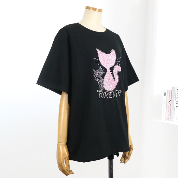 【17530】ラインストーンキャットTシャツ	 | SneepDip | 詳細画像7 