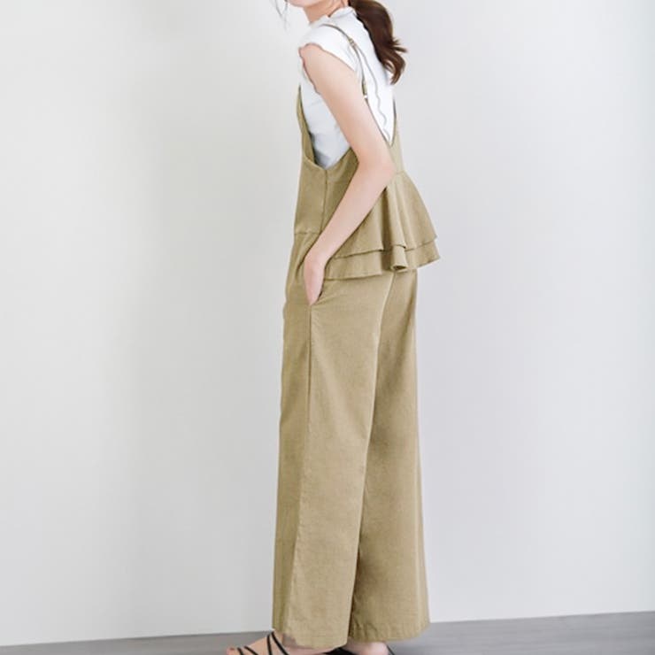 ベージュ | 【17532】バックフリルオールインワン	 | SneepDip