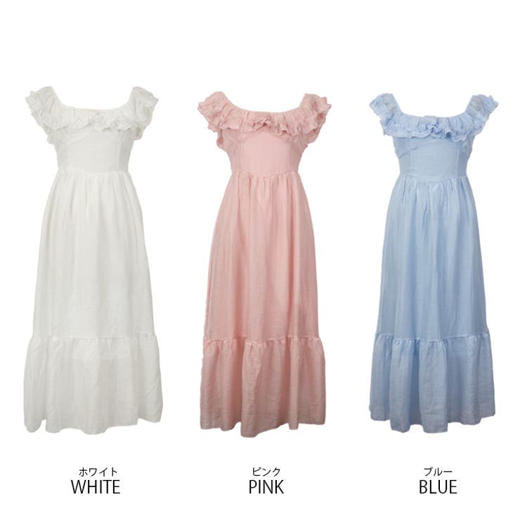 【17533】フリルショルダーロングワンピース	 | SneepDip | 詳細画像7 