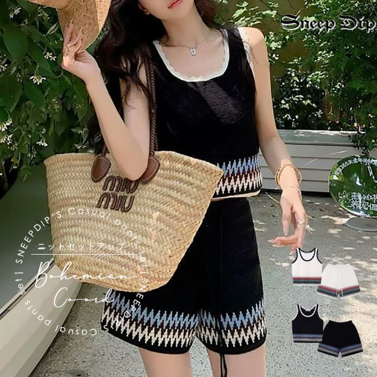 【17545】ボヘミアンタンク＆ショートパンツ	 | SneepDip | 詳細画像1 