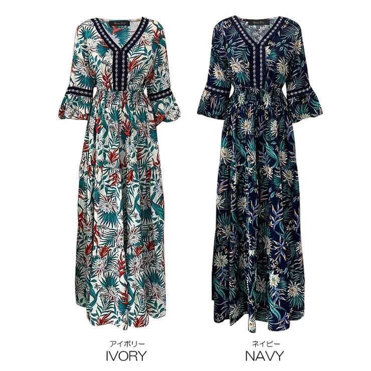 オリエンタルフラワーワンピース 17547】オリエンタルフラワーワンピース[品番：ASHW0001719]｜SneepDip