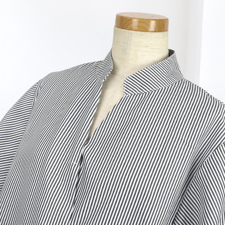 【17549】バルーンスリーブストライプブラウス	 | SneepDip | 詳細画像7 