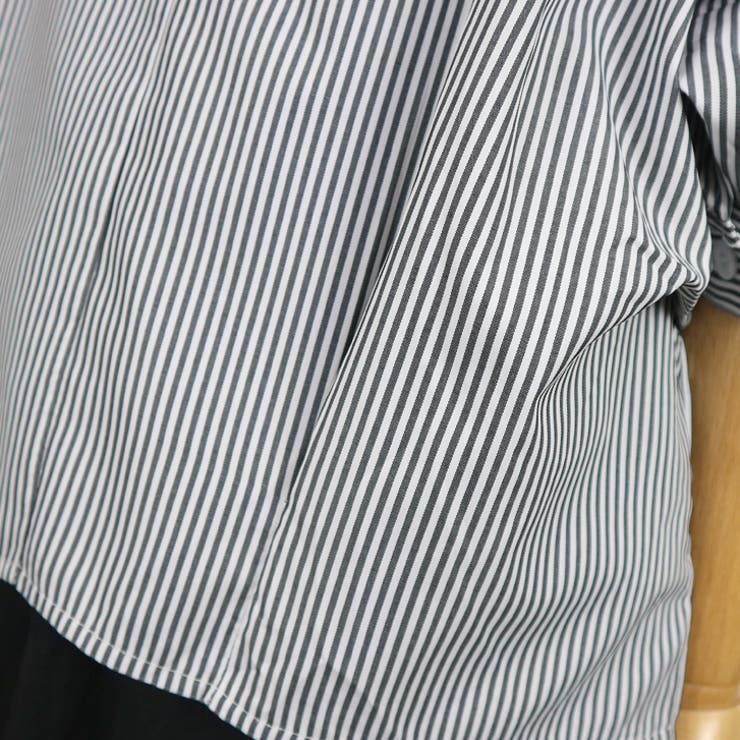 【17549】バルーンスリーブストライプブラウス	 | SneepDip | 詳細画像8 