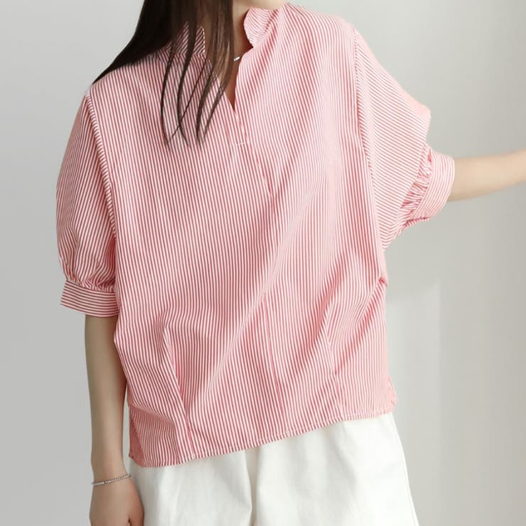 【17549】バルーンスリーブストライプブラウス	 | SneepDip | 詳細画像13 