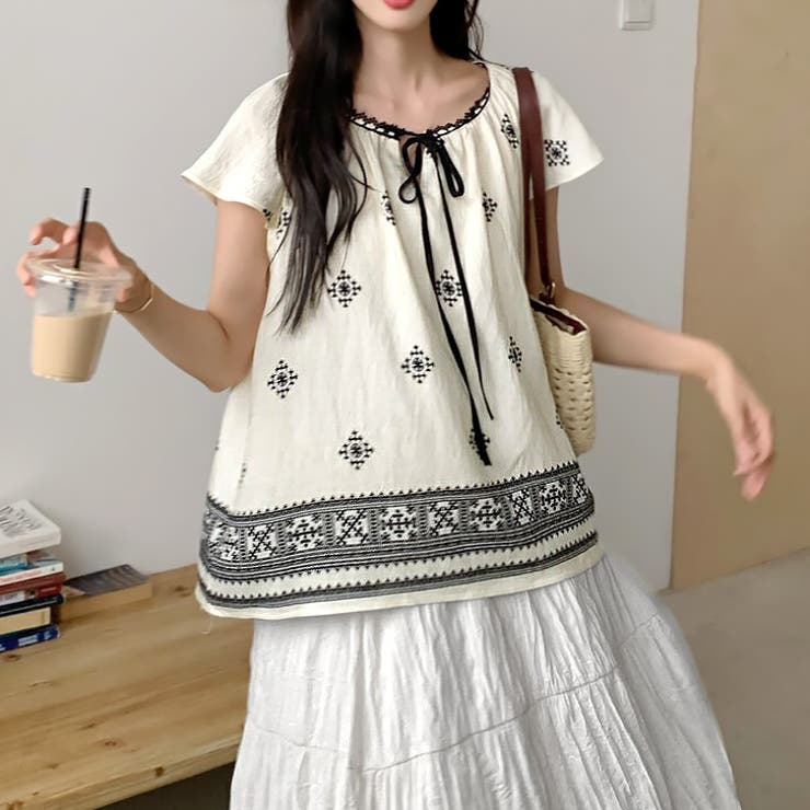 【17551】レトロエスニックブラウス	 | SneepDip | 詳細画像3 