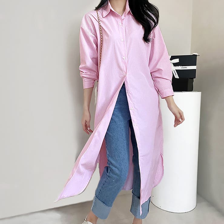 【17560】ストライプシャツワンピース	 | SneepDip | 詳細画像2 