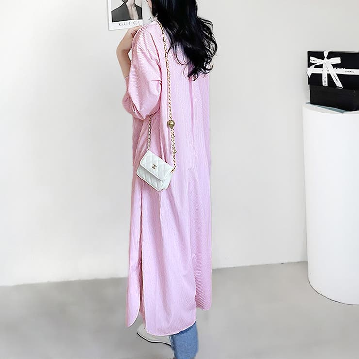 【17560】ストライプシャツワンピース	 | SneepDip | 詳細画像3 