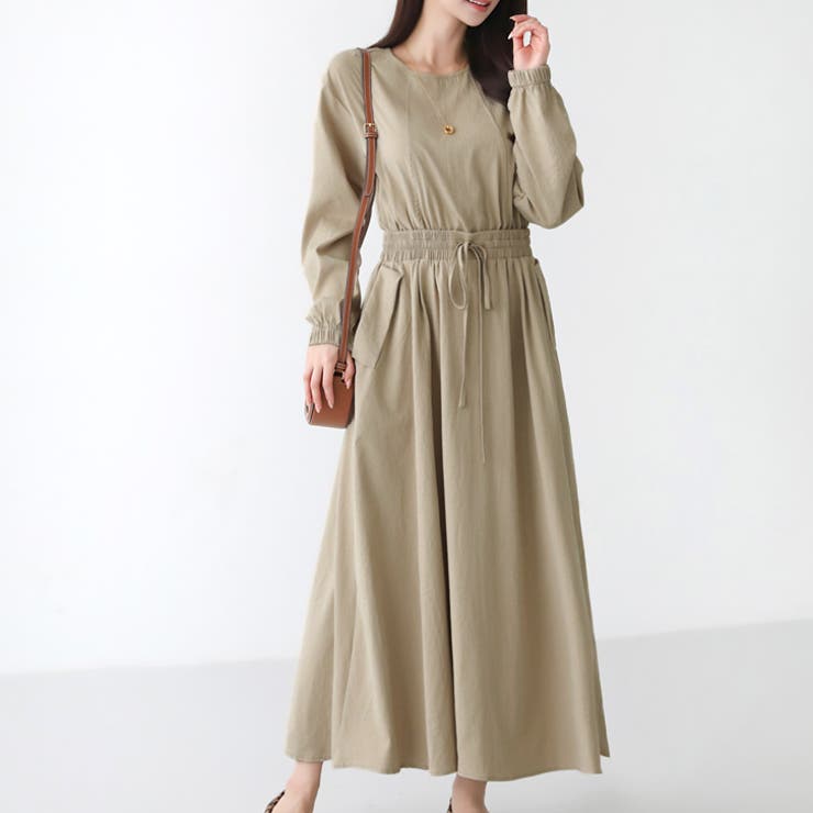 ベージュ | 【17564】セット風シンプルワンピース	 | SneepDip