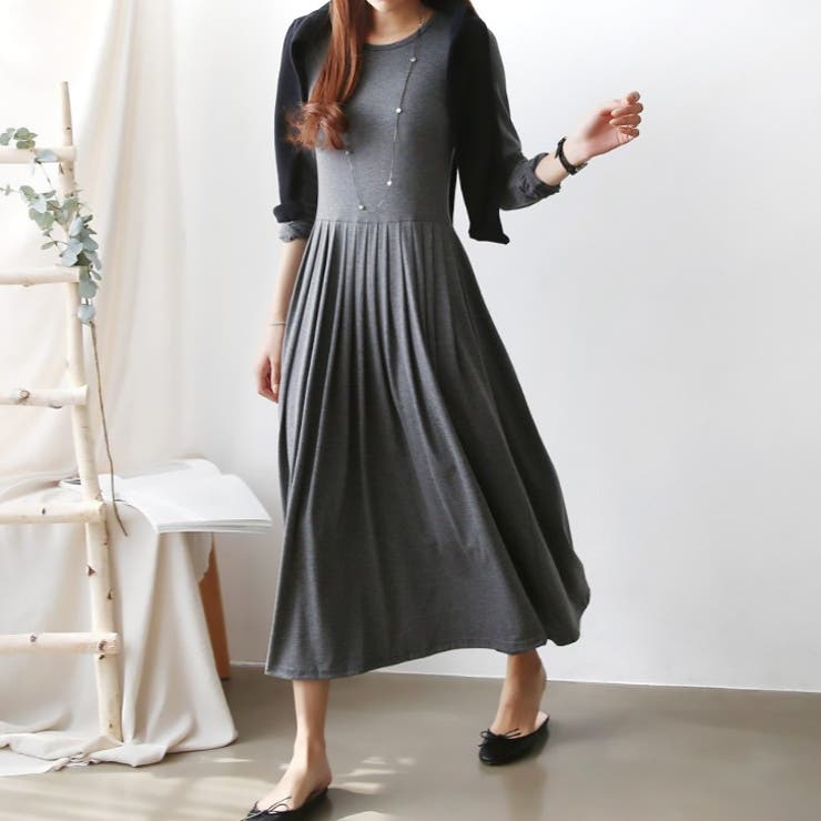 【17565】とろみプリーツワンピース	 | SneepDip | 詳細画像4 