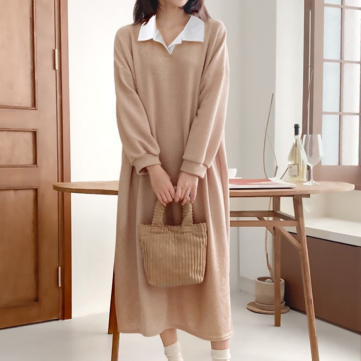 【17568】バイカラーポロシャツワンピース	 | SneepDip | 詳細画像2 