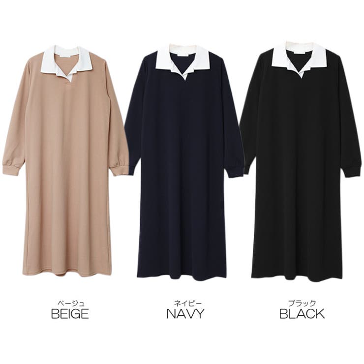 【17568】バイカラーポロシャツワンピース	 | SneepDip | 詳細画像11 