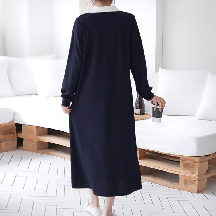 【17568】バイカラーポロシャツワンピース	 | SneepDip | 詳細画像4 