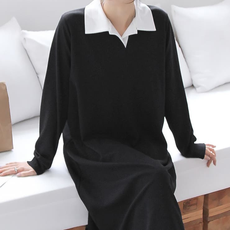 【17568】バイカラーポロシャツワンピース	 | SneepDip | 詳細画像6 