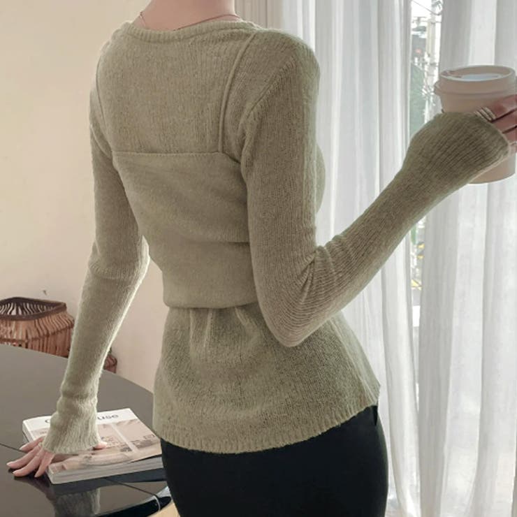 【17571】ニットビスチェ＆カーディガン	 | SneepDip | 詳細画像3 