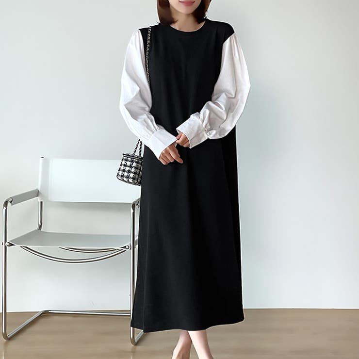 【17575】配色スリーブワンピース	 | SneepDip | 詳細画像6 