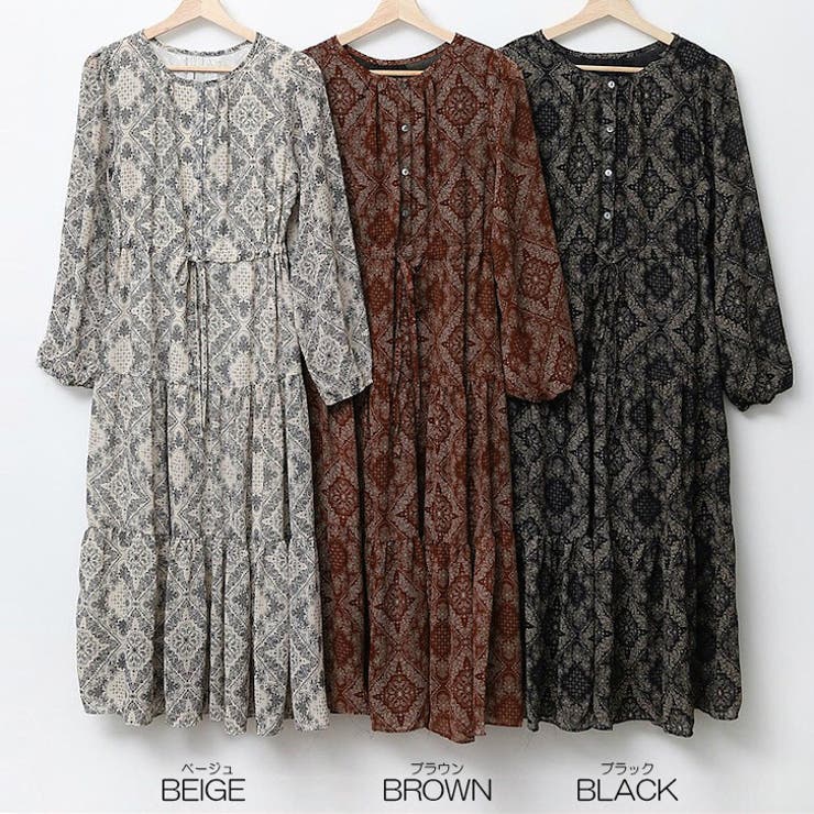 【17577】レトロペイズリーロングワンピース	 | SneepDip | 詳細画像11 