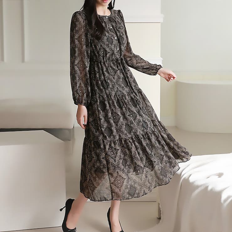 【17577】レトロペイズリーロングワンピース	 | SneepDip | 詳細画像4 