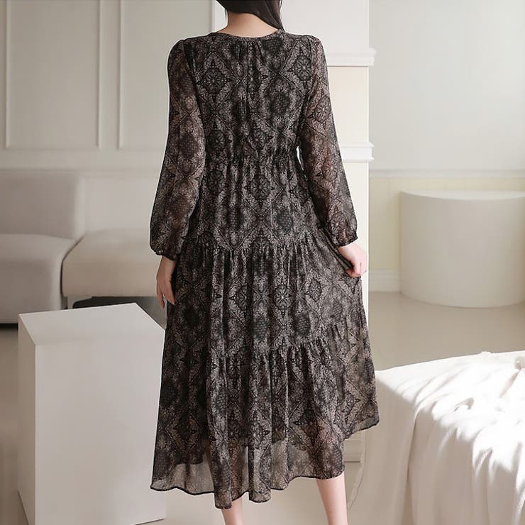 【17577】レトロペイズリーロングワンピース	 | SneepDip | 詳細画像5 