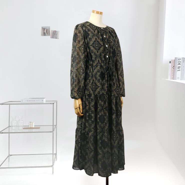 【17577】レトロペイズリーロングワンピース	 | SneepDip | 詳細画像6 