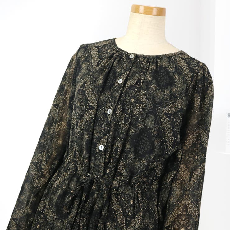 【17577】レトロペイズリーロングワンピース	 | SneepDip | 詳細画像7 