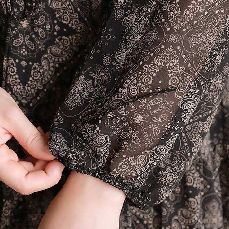 【17577】レトロペイズリーロングワンピース	 | SneepDip | 詳細画像9 