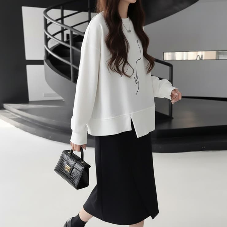 【17588】アシンメトリーCATスウェット	 | SneepDip | 詳細画像2 