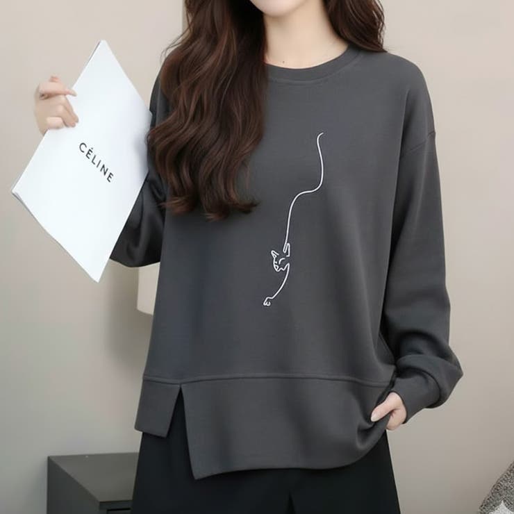 【17588】アシンメトリーCATスウェット	 | SneepDip | 詳細画像4 