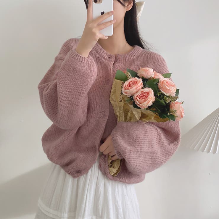 ピンク | 【17598】ルーズフィットカーディガン	 | SneepDip