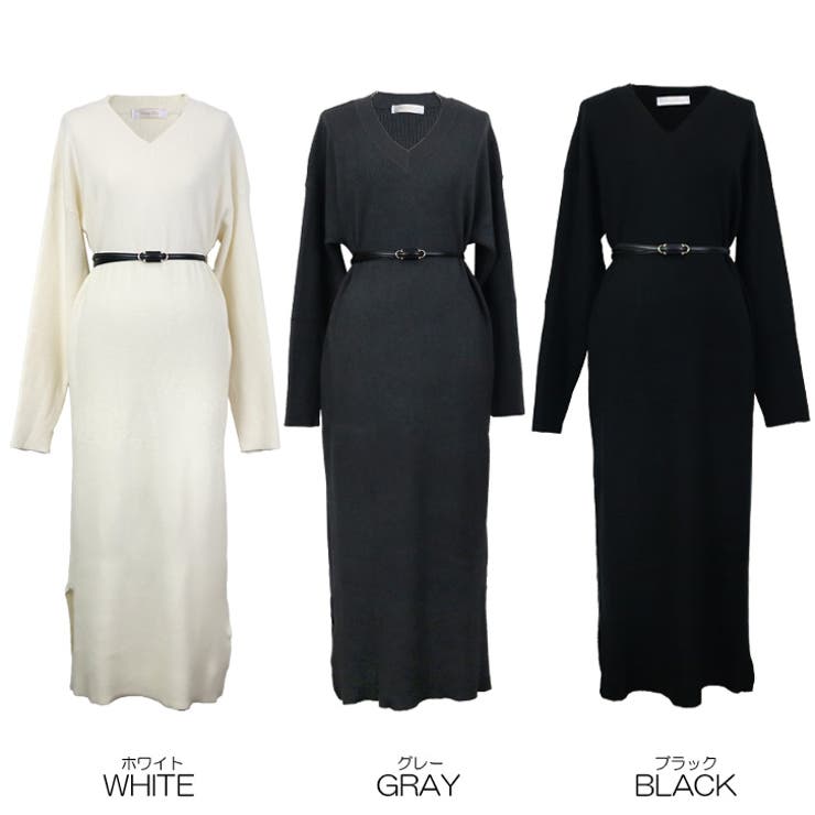 【17600】ベルト付きニットワンピース	 | SneepDip | 詳細画像12 