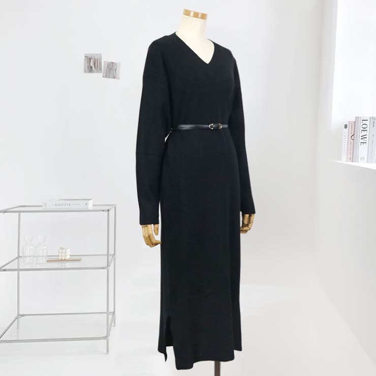 【17600】ベルト付きニットワンピース	 | SneepDip | 詳細画像5 