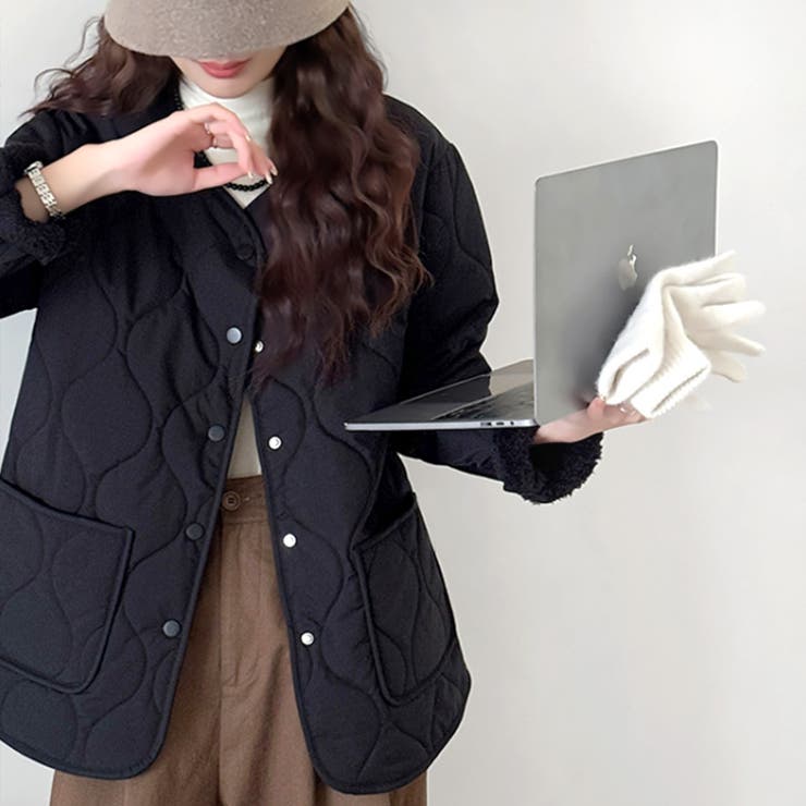 【17605】裏ファーキルティングジャケット	 | SneepDip | 詳細画像4