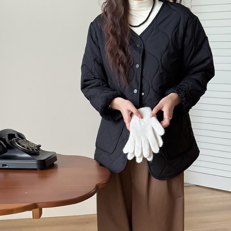 【17605】裏ファーキルティングジャケット	 | SneepDip | 詳細画像5