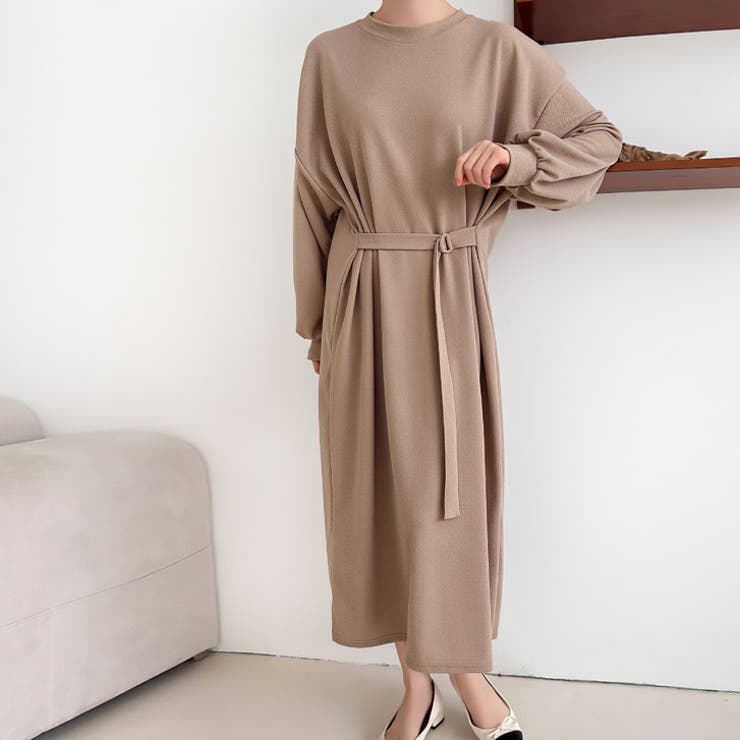 【17606】ニュアンスベルトワンピース	 | SneepDip | 詳細画像2 