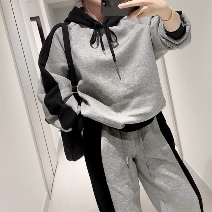 グレー | 【17612】バイカラースウェットセット	 | SneepDip